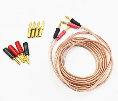 China 14 Gauge Banana Wire para Bi-Wire Bi-Amp HiFi Surround Sound 99,9% OFC Copper à venda