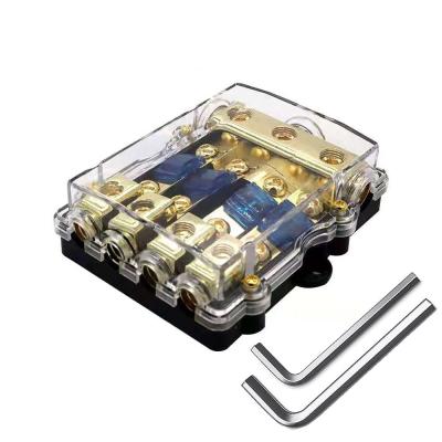 China 50A CSA Rated 2 3 4-Way Fuse Holder Bloco de distribuição de cobre para amplificador de áudio de carro à venda