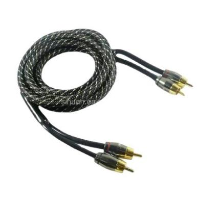 Cina 5m Gold Connector CCA Conductor Audio bulk RCA Cable For Car Home System Audio integrazione in vendita