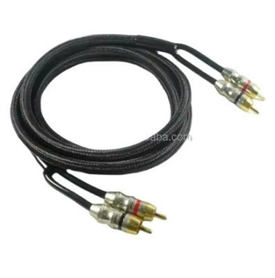 China Audiófilo Par Twisted OFC Auto Audio Interconect Cable RCA de 10m con chaqueta de PVC suave en venta