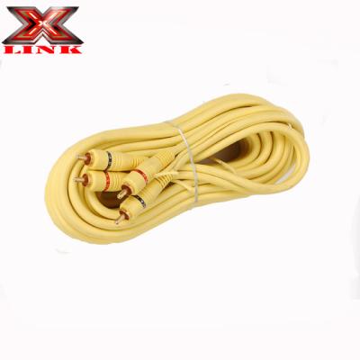 China OFC 100% Copper Conductor 2 Channel RCA Audio Cable for Car and Home Audio Connection for sale