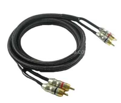 China PVC langlebige Sauerstofffreie Kupfer-Auto-Audio-Verbindung RCA-Kabel zu verkaufen