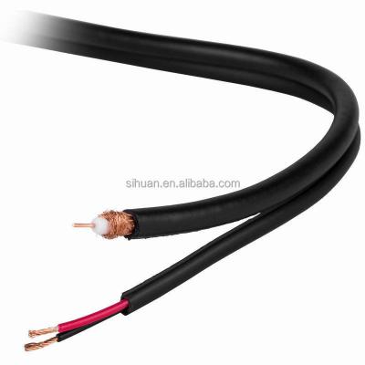 中国 20 AWG 固形銅 RG-59 BNC コネクタと18/2 電源ケーブルの同軸CCTVケーブル 販売のため