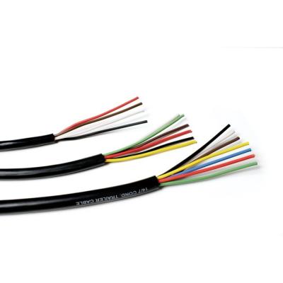 China Cables de remolque de conductor industrial 7 10-12-14 AWG GPT chaqueta de PVC suave alambres codificados por color en venta