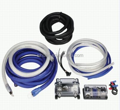 China OFC Conductor 0 2 4 6 8 AWG Gauge GA Car Audio Cable Kit para sistema de alto-falantes à venda