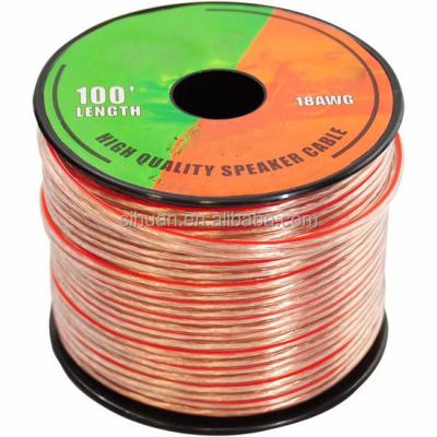 China 10AWG 10/2 Gauge Car Home Audio Speaker Wire with Super Clear Flexible Transparent PVC Jacket and Tinned CCA Inner Conductor for sale