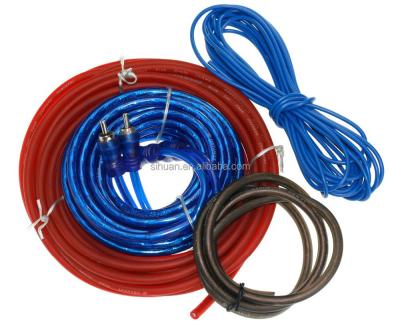 China Customizable Cable Color and RCA Connectors CCA Car Amplifier Installation Wiring Kit for sale