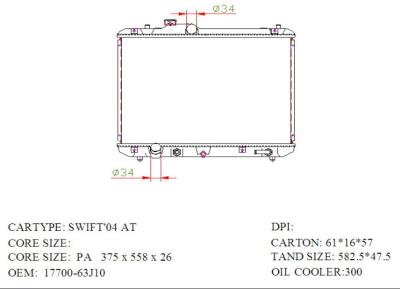 China 17700-63J10 SUZUKI SWIFT Alumium Cooling Machine AT Cooling System for sale