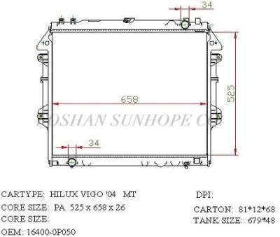 China Refrigerador de aceite del sistema de enfriamiento de TOYOTA VIGO/INNOVA 16400-0P050 para el vehículo en venta