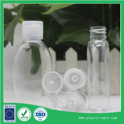 China 60ml PET hand sanitizer alcohol empty bottles plastic cosmetic bottle with lids for sale