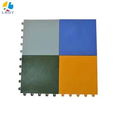 China Waterproof Wear Resistant Anti-Slip Factory Interlocking Outdoor Assembled Modular Multi Goal Sports Flooring Tiles For Half Basketball Court for sale