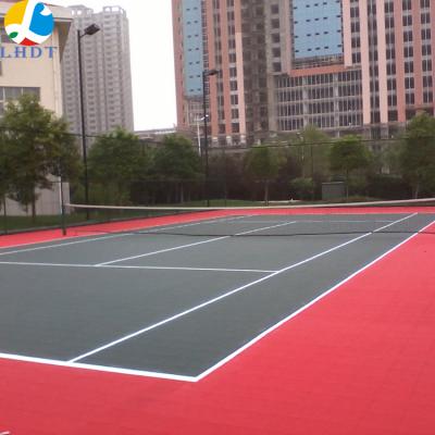 China Eco-friendly custom made diy temporary portable tennis court mat athletic flooring cover with lines for sale