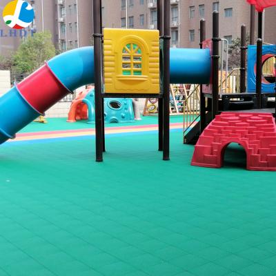 China Rubber Plastic Surfacing Eco - Friendly Plastic Flooring Supplier Playground Floor Tile for sale