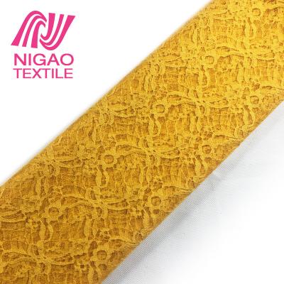 China NIGAO Fashion100% Breathable Polyester Cheap Lace Tablecloths Lace Fabric For Lace Dress for sale