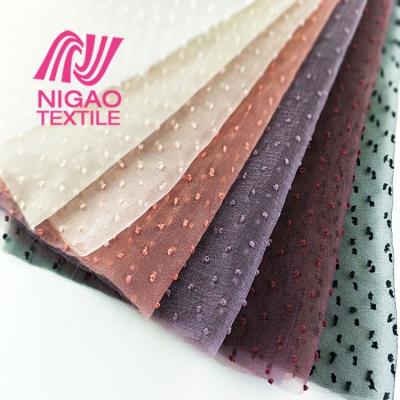 China Wholesale Multicolor Polka Dot Organza Lace Tulle Tear-Resistant Stock Mesh Fabric For Dresses for sale