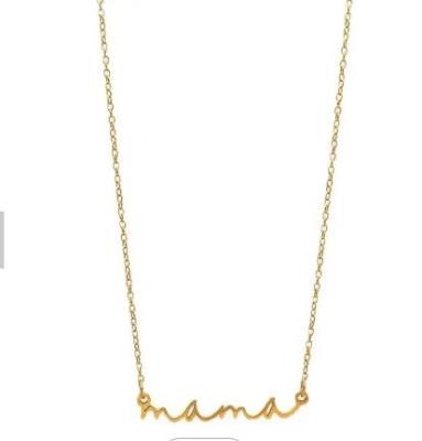 China SHAPE Delicate Mum Necklace 14K Gold Plated Stainless Steel Minimalist Mum Necklace is the perfect gift for mum for sale