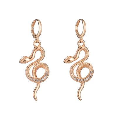 China CLASSIC 2020 Hot Selling Simple Earrings Jewelry Diamond Snake Earrings Snake Shape Earring Jewelry for sale