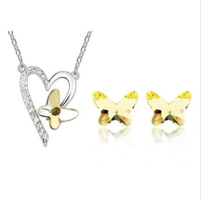 China ALLOY South Korea Fashion Simple Butterfly Zircon Crystal Suits for sale