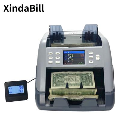 China Counter Cash EURO USD GBP Bill Counters CIS Image Recognition Banknote Value UV Money Mixing FUNCTION MG IR Bank Machine Bank Note Detector XD-2500 for sale