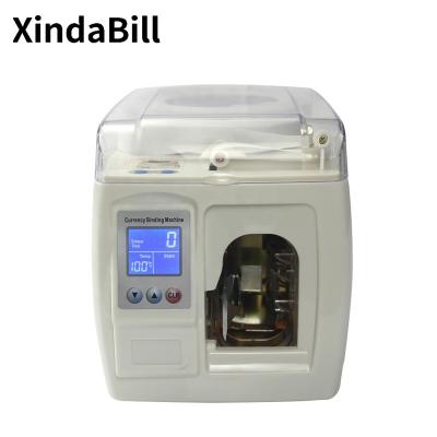 China Good Quality Desktop Money Binding Cash Paper Binding Currency Bill Binding Machines XD-309 with 30MM Paper Tape for sale