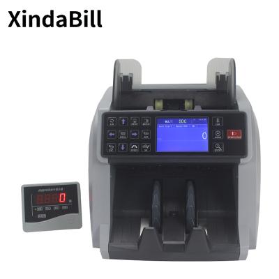 China Surpermarket Professional Mixed Denomination Multi Currency Value Money Banknote Counter Multi Bill Value Detector Of EUR USD Machine etc. Desktop Bank XD-6000 for sale