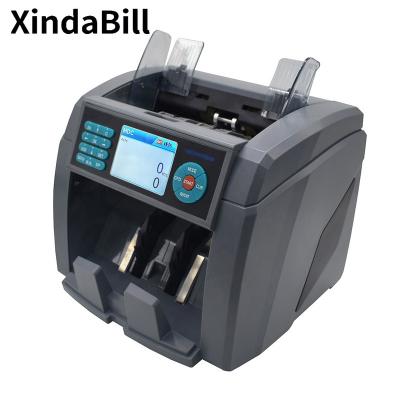 China Money mixed multicurrency value sorter from Surpermarket etc. XD-700 2 CIS Bill Banknote Cash Money Counter Office Bank Note Counting Machine For Bank for sale