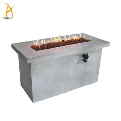 China Outdoor Concrete Fire Table Stored MgO Fire Pit Table Patio Gas Fire Table Decorative Fire Pit Table for sale