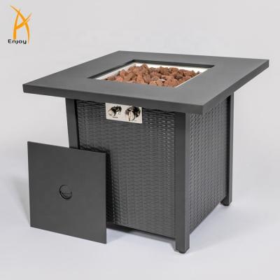 China 28 Inch Propane Fire Pit Table Gas Fire Pit Stocked Outdoor Garden Fire Table for sale