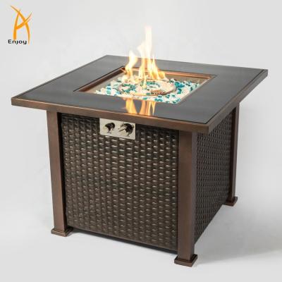 China 50000 Btu Niche Fire Pit Table Outdoor Gas Fire Table Propane Stocked Fire Pit Table for sale