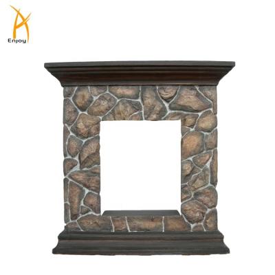 China Traditional Home Decoration Faux Stone Electric Fireplace Mantel for sale