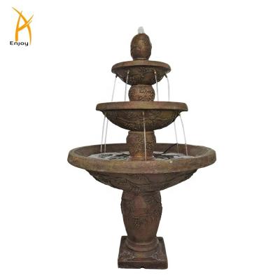 China Art Decor Outdoor Decor 3 Row Polyresin Water Fountains for sale