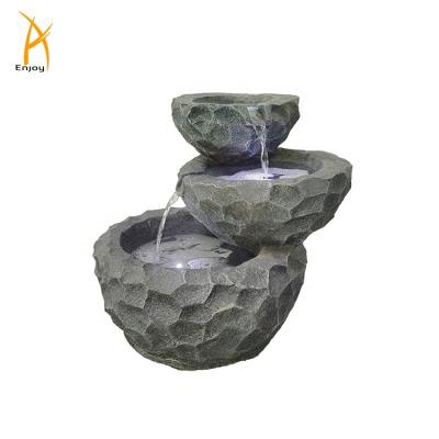 China Traditional Solar Power Garden Fountain Feature Three Tier Water Pump Feature for sale