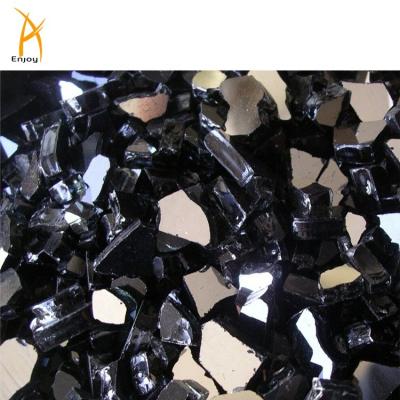 China Black glass rocks stored for gas fire pits for sale