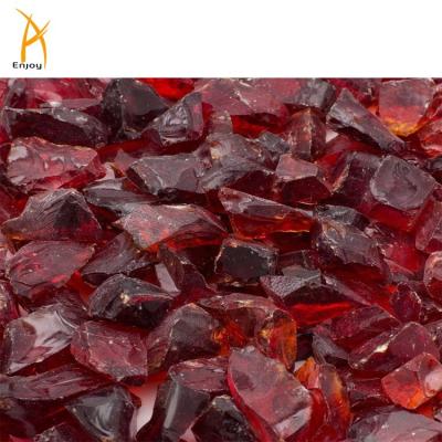 China Art Decor Red Fire Glass Rocker for Fire Pit Decoration for sale