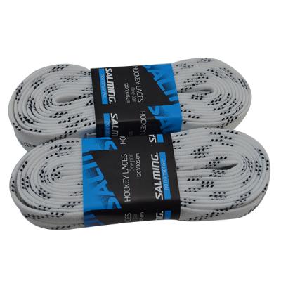 China Flat material polyester and cotton pad laces feature flat custom hockey laces for sale