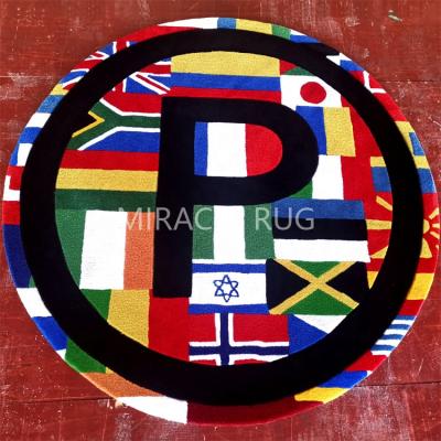 China Modern Factory Thick Custom Blankets Adorning Acrylic 3D Fabric Floor Rug 100% Shape Blanket Child Round Custom Blanket for sale