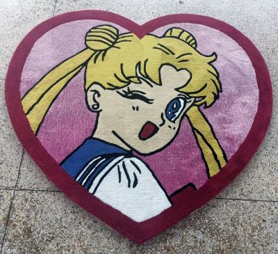 China Sailor Moon Custom Logo Rugs Hand Tufted Anime Non-slip Design 2020 Die Cut Rug Cover for sale