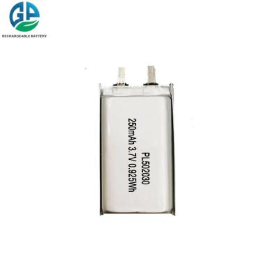 Cina 502030 Lithium Battery Power Pack 250mAh 3.7v Polymer Lithium Battery Pack in vendita