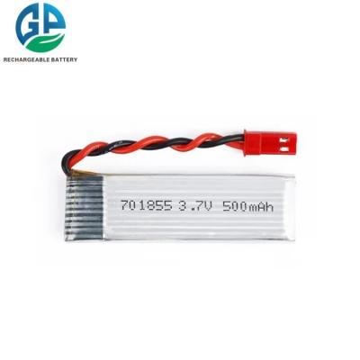 中国 lipo polymer battery KC CE Li-Ion 701855 3.7v 500mah Lithium Polymer Battery Rechargeable Li Polymer Battery 販売のため