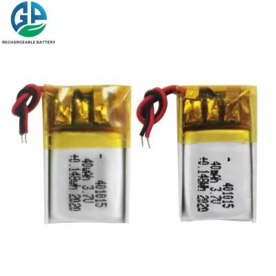 China Batería pequeña con PCB y conector en stock Li Polymer 3.7 V Batería 401015 25mAh 40mAh Batería Lipo en venta