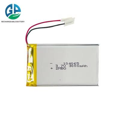 中国 高放電率 バッテリー 3.7V 3000mah 30C Max60C リチャージ可能なリポ バッテリー 104065 3000mah ドローン用 販売のため