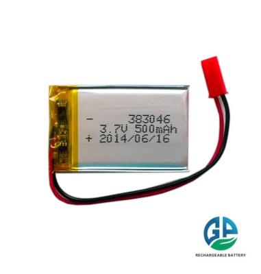 China 3.7v 500mah lithium polymeer lipo batterij 383046 Li polymeer KC oplaadbare Lipo batterij Te koop