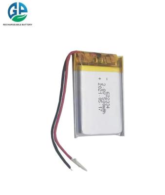 China KC CB IEC62133 aprovado Bateria recarregável Lipo Venda Quente 3.8v Bateria pequena Lipo 622334 500mah à venda