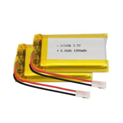 China 103450 genehmigte wieder aufladbare Lipo Batterie IEC62133 UN38.3 3.7v 1800mAh 2000mAh zu verkaufen