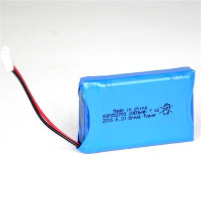 China Des Lipo-Batterie-7,4 V 1000mah Batterie-Satz Lithium-Polymer-503759 zu verkaufen