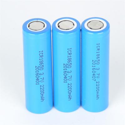 중국 Li 이온 재충전이 가능한 18650 리튬 배터리 3.7 Ｖ 2200 mah IEC62133 판매용