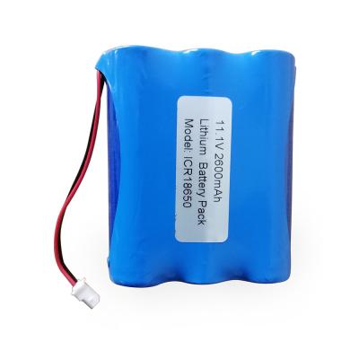 China Célula 2600mah del litio del paquete 11.1V Icr18650 de UN38.3 3S1P 12V 18650 en venta