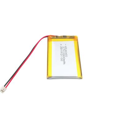 China Li Polymer 654060 GPS-het Lithium 3,7 V 2000mah van de Drijversbatterij Te koop