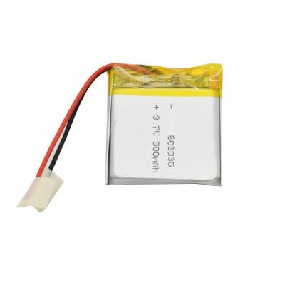 China 603030 3,7 batería de Li Polymer Battery 500mah UN38.3 Lipo de voltio en venta