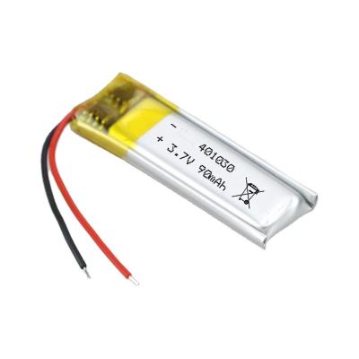 China Bateria recarregável de IEC62133 3.7V 80mAh 401030 Lipo à venda